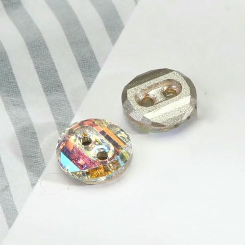 10 Stück Kristall-Diamant-Glasknöpfe für Damenkleidung, Hemden, Dekoration, zwei Löcher, Kleiderknopf, 10 mm, mehrfarbig, 10 mm 10 Stück Kristall-Diamant-Glasknöpfe für Damenkleidung, Hemden, Dekoration, zwei Löcher, Kleiderknopf, 10 mm, mehrfarbig, 10 mm von LNHBZ