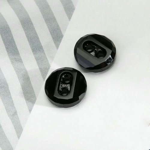 10 Stück Kristall-Diamant-Glasknöpfe für Damenkleidung, Hemden, Dekoration, zwei Löcher, Kleiderknopf, 10 mm, schwarze Farbe, 10 mm 10 Stück Kristall-Diamant-Glasknöpfe für Damenkleidung, Hemden, Dekoration, zwei Löcher, Kleiderknopf, 10 mm, schwarze Farbe, 10 mm von LNHBZ