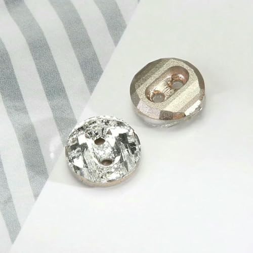 10 Stück Kristall-Diamant-Glasknöpfe für Damenkleidung, Hemden, Dekoration, zwei Löcher, Kleiderknopf, 10 mm, weiße Farbe, 10 mm 10 Stück Kristall-Diamant-Glasknöpfe für Damenkleidung, Hemden, Dekoration, zwei Löcher, Kleiderknopf, 10 mm, weiße Farbe, 10 mm von LNHBZ