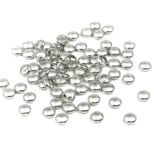 10 Stück Kupfer-Abstandsperlen, Biegering-Verbinder, lose Metallperlen für Ohrringe, Schmuckherstellung, Zubehör, Zubehör, Rhodium, 10 mm, 10 Stück von LNHBZ