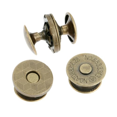 10 Stück Magnetdruckknöpfe aus Metall, Doppelnieten, Verschlussknöpfe, Taschendruckschnallen, Knöpfe für Handtaschen, Geldbörsen, Kleidung, DIY, 14/18 mm, Bronze, 14,0 mm 10 Stück Magnetdruckknöpfe aus Metall, Doppelnieten, Verschlussknöpfe, Taschendruckschnallen, Knöpfe für Handtaschen, Geldbörsen, Kleidung, DIY, 14/18 mm, Bronze, 14,0 mm von LNHBZ