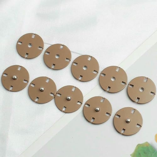 10 Stück Metallfarbe Verdeckte Schnalle Mantel Windjacke Daunenjacke Zubehör Unsichtbare Druckknöpfe-10 Stück S16-15mm von LNHBZ