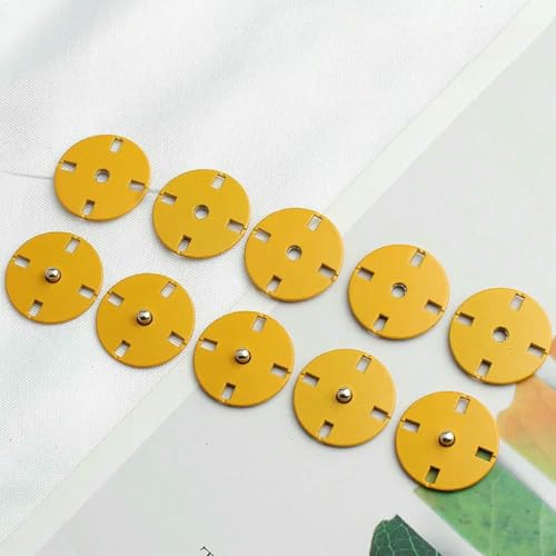 10 Stück Metallfarbene verdeckte Schnalle Mantel Windjacke Daunenjacke Zubehör Unsichtbare Druckknöpfe-10 Stück S14-18mm von LNHBZ