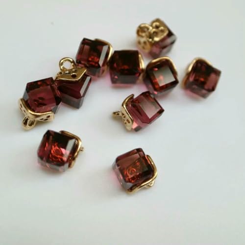 10 Stück feine Strass-Kristallknöpfe, 12 Farben, Strass-Knöpfe für Kleidung, dekorative Schmuck-Accessoires, Anhänger, 10 Stück, dunkelviolett 10 Stück feine Strass-Kristallknöpfe, 12 Farben, Strass-Knöpfe für Kleidung, dekorative Schmuck-Accessoires, Anhänger, 10 Stück, dunkelviolett von LNHBZ