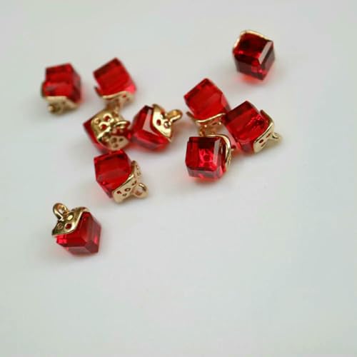 10 Stück feine Strass-Kristallknöpfe, 12 Farben, Strass-Knöpfe für Kleidung, dekorative Schmuck-Accessoires, Anhänger, 10 Stück rot 10 Stück feine Strass-Kristallknöpfe, 12 Farben, Strass-Knöpfe für Kleidung, dekorative Schmuck-Accessoires, Anhänger, 10 Stück rot von LNHBZ