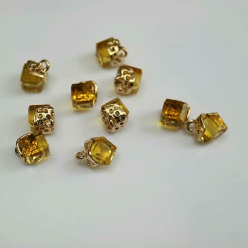 10 Stück feine Strass-Kristallknöpfe, 12 Farben, Strassknöpfe für Kleidung, dekorative Schmuckaccessoires, Anhänger, 10 Stück gelb 10 Stück feine Strass-Kristallknöpfe, 12 Farben, Strassknöpfe für Kleidung, dekorative Schmuckaccessoires, Anhänger, 10 Stück gelb von LNHBZ