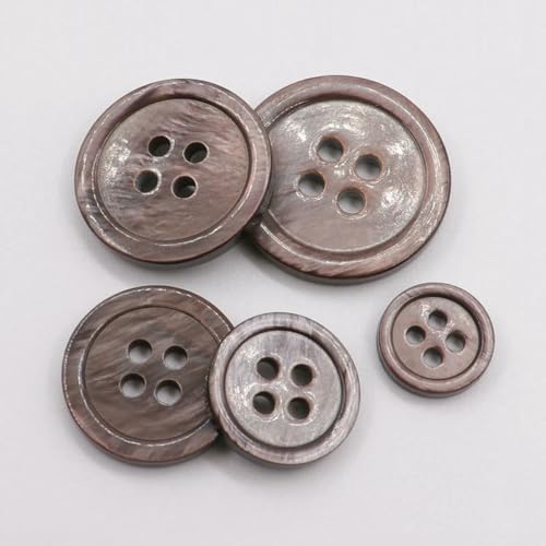 10 Stück natürliche Perlenmuschelknöpfe für Kleidung, Nähzubehör, Scrapbooking, DIY-Bastelarbeiten, Kleidungsdekoration, runder Muschelknopf-H06-10 mm von LNHBZ