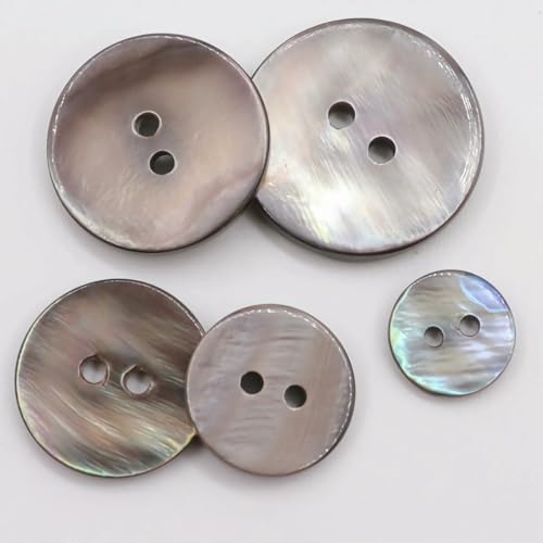 10 Stück natürliche Perlmuttknöpfe, Nähzubehör für Kleidung, Kleidungsdekoration, runde Muschelknöpfe, Basteln, 4–10 Stück, 12,5 mm von LNHBZ