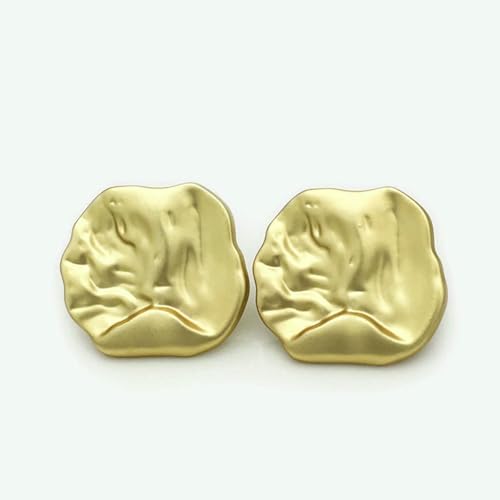 10 Stück unregelmäßige Metallknöpfe mit Crinkle-Textur für Mäntel und Pullover (18/25/36 mm) Gold, Silber, Hellgold, einfaches Nähzubehör-Hellgold-25 mm-0,98 Zoll-10 Stück von LNHBZ