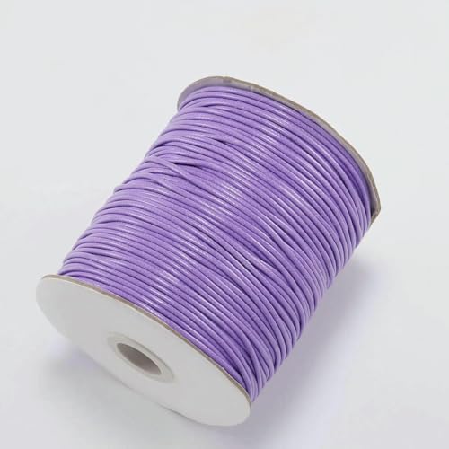 10 m/Los Koreanische gewachste Baumwollschnur, gewachster Faden, Schnur, Riemen, Halskette, Seil, Perle für DIY-Armband zur Schmuckherstellung, Hellviolett, 0,8 mm (10 Meter) von LNHBZ