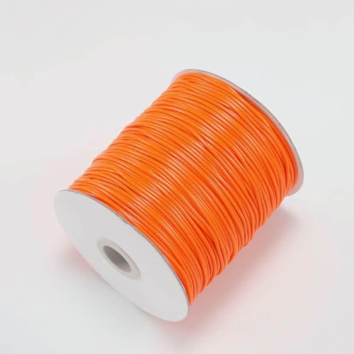 10 m/Los Koreanische gewachste Baumwollschnur, gewachster Faden, Schnur, Riemen, Halskette, Seil, Perle für DIY-Armband zur Schmuckherstellung, Orange, 0,8 mm (10 Meter) von LNHBZ