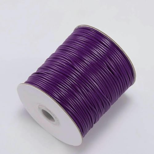 10 m/Los Koreanische gewachste Baumwollschnur, gewachster Faden, Schnur, Riemen, Halskette, Seil, Perle für DIY-Armband zur Schmuckherstellung, Violett, 1,0 mm (10 Meter) von LNHBZ