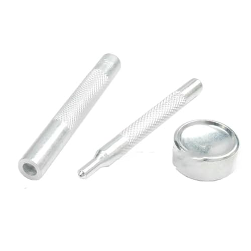 10 mm 12 mm 15 mm Metalldruckknöpfe Druckknöpfe für Lederhandwerk Kleidung Nähzubehör Installer Zangenwerkzeug 12 Sets - 3 Stück Installationswerkzeug - 12 mm von LNHBZ