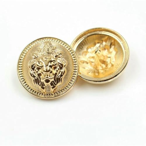 10 teile/los Löwenkopf Metallknopf Gold für Kleidung Pullover Mantel Dekoration Hemdknöpfe Zubehör DIY-A-25mm 10 teile/los Löwenkopf Metallknopf Gold für Kleidung Pullover Mantel Dekoration Hemdknöpfe Zubehör DIY-A-25mm von LNHBZ