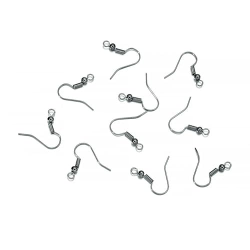 100/300 Stück/Los Hypoallergenes Ohrringhaken-Set, farblich gemischte Ohrhaken, Angelhaken, offene Biegeringe, Ohrstöpsel für die DIY-Schmuckherstellung, Gun Black, 100 Stück 100/300 Stück/Los Hypoallergenes Ohrringhaken-Set, farblich gemischte Ohrhaken, Angelhaken, offene Biegeringe, Ohrstöpsel für die DIY-Schmuckherstellung, Gun Black, 100 Stück von LNHBZ