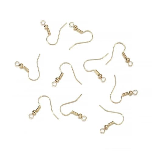 100/300 Stück/Los Hypoallergenes Ohrringhaken-Set, farblich gemischte Ohrhaken, Angelhaken, offene Biegeringe, Ohrstöpsel für die DIY-Schmuckherstellung, KC Gold, 100 Stück 100/300 Stück/Los Hypoallergenes Ohrringhaken-Set, farblich gemischte Ohrhaken, Angelhaken, offene Biegeringe, Ohrstöpsel für die DIY-Schmuckherstellung, KC Gold, 100 Stück von LNHBZ