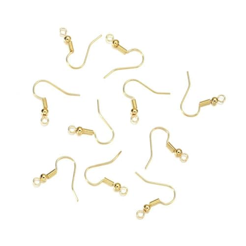 100/300 Stück/Los Hypoallergenes Ohrringhaken-Set, gemischte Farben, Ohrhaken, Angelhaken, offene Biegeringe, Ohrstöpsel für die DIY-Schmuckherstellung, Gold, 100 Stück 100/300 Stück/Los Hypoallergenes Ohrringhaken-Set, gemischte Farben, Ohrhaken, Angelhaken, offene Biegeringe, Ohrstöpsel für die DIY-Schmuckherstellung, Gold, 100 Stück von LNHBZ