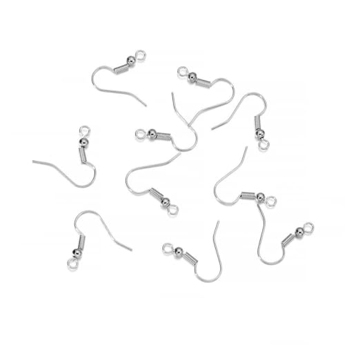 100/300 Stück/Los Hypoallergenes Ohrringhaken-Set, gemischte Farben, Ohrhaken, Angelhaken, offene Biegeringe, Ohrstöpsel für die DIY-Schmuckherstellung, Rhodium, 100 Stück 100/300 Stück/Los Hypoallergenes Ohrringhaken-Set, gemischte Farben, Ohrhaken, Angelhaken, offene Biegeringe, Ohrstöpsel für die DIY-Schmuckherstellung, Rhodium, 100 Stück von LNHBZ