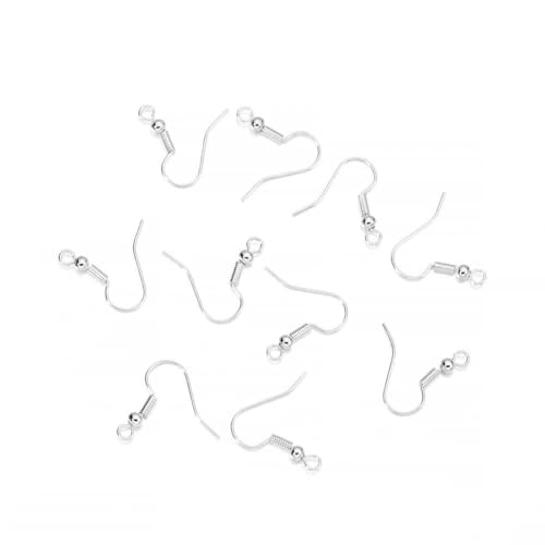 100/300 Stück/Los Hypoallergenes Ohrringhaken-Set, gemischte Farben, Ohrhaken, Angelhaken, offene Biegeringe, Ohrstöpsel für die DIY-Schmuckherstellung, Silber, 100 Stück 100/300 Stück/Los Hypoallergenes Ohrringhaken-Set, gemischte Farben, Ohrhaken, Angelhaken, offene Biegeringe, Ohrstöpsel für die DIY-Schmuckherstellung, Silber, 100 Stück von LNHBZ
