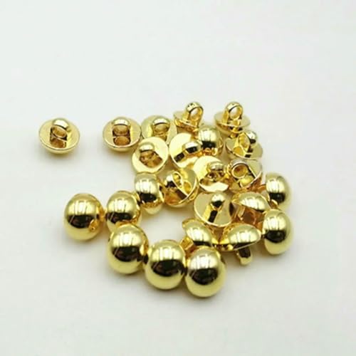 100–10 Stück 7,5–20 mm Perlmuttknöpfe für Hemden, Kinderkleidung, Überzugsknöpfe, DIY-Nähzubehör, A72-Gold-12 mm, 50 Stück von LNHBZ