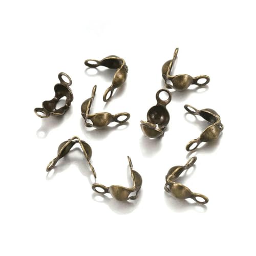 100–200 Stück Verbinderverschluss, 4 x 7 mm, Kugelkette, Kalotte, End-Crimpperlen, Verbindungskomponenten für DIY-Schmuckherstellung, Zubehör, Antik-Bronze, 200 Stück 100–200 Stück Verbinderverschluss, 4 x 7 mm, Kugelkette, Kalotte, End-Crimpperlen, Verbindungskomponenten für DIY-Schmuckherstellung, Zubehör, Antik-Bronze, 200 Stück von LNHBZ