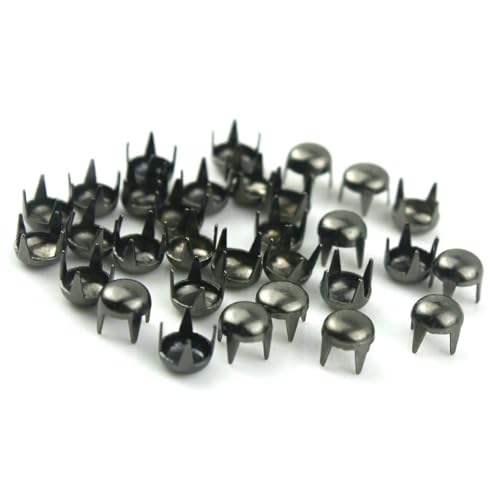 100 Sets 2–6 mm Metall-Rundkappen-Krallennieten Nieten für Lederhandwerk, Taschen, Gürtel, Kleidungsstücke, Schuhe, Kragen, Dekorationszubehör, 13 Größen, Gun Black, 5 mm 100 Sets 2–6 mm Metall-Rundkappen-Krallennieten Nieten für Lederhandwerk, Taschen, Gürtel, Kleidungsstücke, Schuhe, Kragen, Dekorationszubehör, 13 Größen, Gun Black, 5 mm von LNHBZ