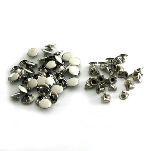 100 Sets 3,0 mm ~ 10 mm Metallnieten mit Einzelkappe, runde Nieten für Lederhandwerk, Taschen, Gürtel, Kleidungsstücke, Hüte, Schuhe, Haustierhalsbänder, Dekor, Silber, 10 mm 100 Sets 3,0 mm ~ 10 mm Metallnieten mit Einzelkappe, runde Nieten für Lederhandwerk, Taschen, Gürtel, Kleidungsstücke, Hüte, Schuhe, Haustierhalsbänder, Dekor, Silber, 10 mm von LNHBZ