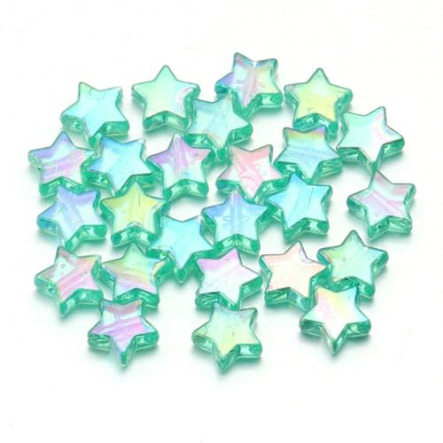 100 Stück/Lot AB-Farbe Acryl Sternperlen Lose Spacer Charms Perle für DIY Schmuckherstellung Halskette Armband Zubehör-grün 100 Stück/Lot AB-Farbe Acryl Sternperlen Lose Spacer Charms Perle für DIY Schmuckherstellung Halskette Armband Zubehör-grün von LNHBZ