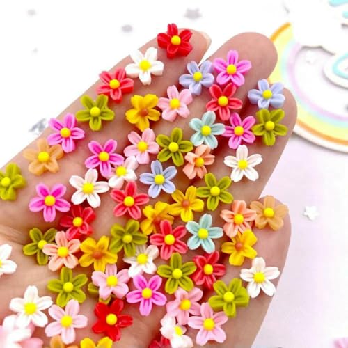 100 Stück 8 mm Harz 3D Bunte Mini-Blumen-Edelsteine Flatback Strass Scrapbook Hochzeit Knöpfe Applikationen Nail Art Decor Crafts L560 - gemischt 100 Stück 8 mm Harz 3D Bunte Mini-Blumen-Edelsteine Flatback Strass Scrapbook Hochzeit Knöpfe Applikationen Nail Art Decor Crafts L560 - gemischt von LNHBZ