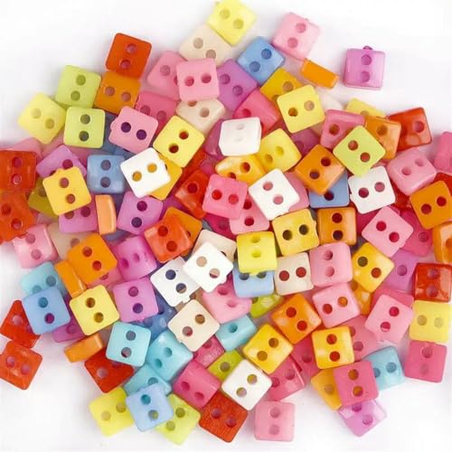 100 Stück Mini-Knöpfe, Puppenkleidung, runde Schnallen, Knöpfe für handgefertigte Cartoon-Kleidungsstücke, Nähen, DIY-Handarbeiten-09 von LNHBZ
