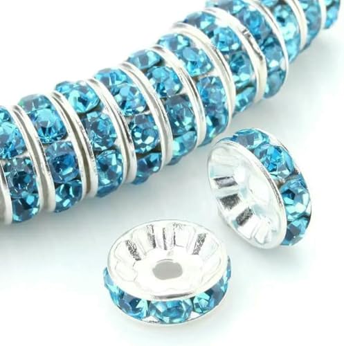 100 Stück Rondelle-Abstandsperlen zur DIY-Schmuckherstellung, Strass-Abstandsperlen, Kristallperlen-Abstandshalter zur Schmuckherstellung, Armbänder, himmelblau, 8 mm 100 Stück Rondelle-Abstandsperlen zur DIY-Schmuckherstellung, Strass-Abstandsperlen, Kristallperlen-Abstandshalter zur Schmuckherstellung, Armbänder, himmelblau, 8 mm von LNHBZ