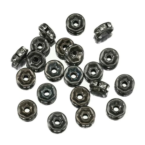 100 Stück Rondelle-Abstandsperlen zur DIY-Schmuckherstellung, Strass-Abstandsperlen, Kristallperlen-Abstandshalter zur Schmuckherstellung, Armband-Schwarz A-10 mm 100 Stück Rondelle-Abstandsperlen zur DIY-Schmuckherstellung, Strass-Abstandsperlen, Kristallperlen-Abstandshalter zur Schmuckherstellung, Armband-Schwarz A-10 mm von LNHBZ
