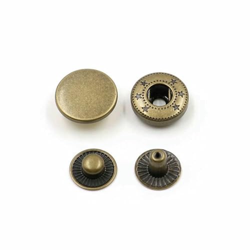 10er Set/Packung 10/12/15/17/20 mm Metall-Druckknöpfe Nähknopf Druckknopfverschlüsse Nähen Lederhandwerk Kleidung Taschen-Bronze-12mm von LNHBZ