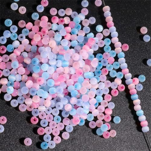 130 Stück 4,0 mm Katzenaugenperlen 6/0 glatte Jade-Imitat-Glasperlen für die Herstellung von DIY-Schmuck, Bettelarmbänder und Halskettenzubehör, gemischtes Blau-Rosa, 8 – 4,0 mm, 130 Stück 130 Stück 4,0 mm Katzenaugenperlen 6/0 glatte Jade-Imitat-Glasperlen für die Herstellung von DIY-Schmuck, Bettelarmbänder und Halskettenzubehör, gemischtes Blau-Rosa, 8 – 4,0 mm, 130 Stück von LNHBZ