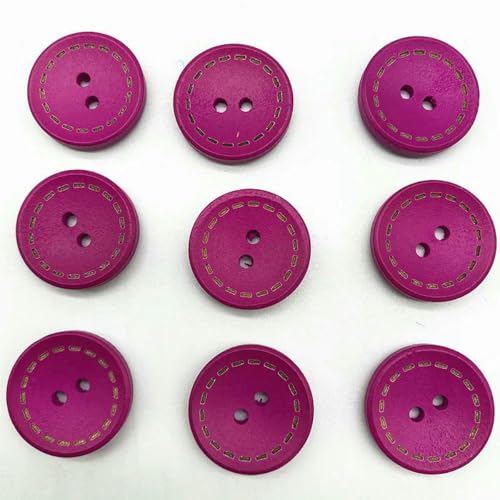 15–25 mm farbige runde Kinderknöpfe mit gepunkteten Holzlinien, handgefertigt, Scrapbooking für Hochzeitsdekor, Nähzubehör, 05–15 mm (30 Stück) von LNHBZ