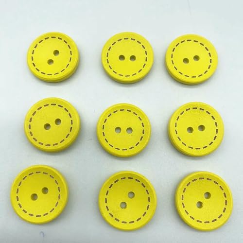 15–25 mm farbige runde Kinderknöpfe mit gepunkteten Holzlinien, handgefertigt, Scrapbooking für Hochzeitsdekor, Nähzubehör-03–25 mm (10 Stück) von LNHBZ