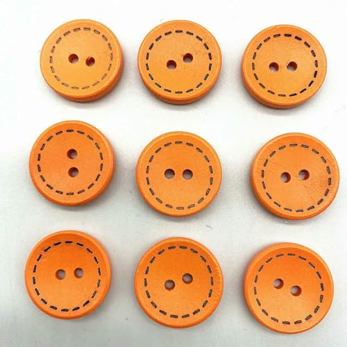 15–25 mm farbige runde Kinderknöpfe mit gepunkteten Holzlinien, handgefertigt, Scrapbooking für Hochzeitsdekor, Nähzubehör-07–20 mm (20 Stück) von LNHBZ