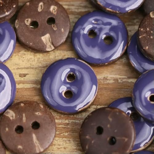 15 Stück natürliche Kokosnussknöpfe, bemalt, 11,5 mm/12,5 mm/15 mm/18 mm/20 mm, für Kinder, DIY-Kleidung, Nähzubehör, Basteln, matt, 12,5 mm (15 Stück) von LNHBZ