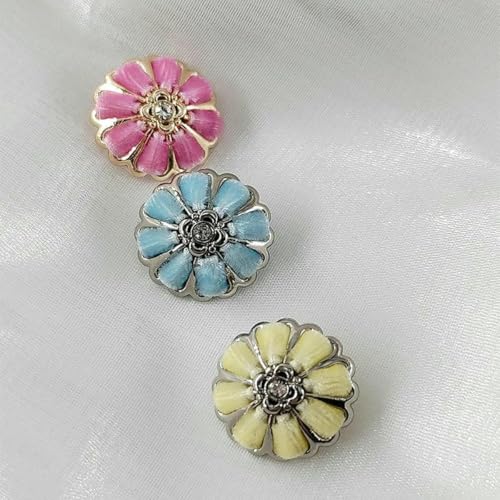 18/20/23/25 mm, bunte handgefertigte Ösenknöpfe mit Blumenmuster, modisches Dekor, Metallknopf zum Nähen, DIY, Schwarznickel, 18 mm, 6 Stück 18/20/23/25 mm, bunte handgefertigte Ösenknöpfe mit Blumenmuster, modisches Dekor, Metallknopf zum Nähen, DIY, Schwarznickel, 18 mm, 6 Stück von LNHBZ