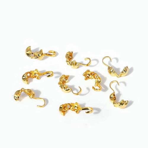 18 Karat vergoldete Messing-Stern-Doppelbecher-Perlenspitze für DIY-Schmuckherstellung, End-Crimps, Perlenspitzen, bedeckte Verschlüsse, Verbinderzubehör - 18 Karat vergoldet - 30 St 18 Karat vergoldete Messing-Stern-Doppelbecher-Perlenspitze für DIY-Schmuckherstellung, End-Crimps, Perlenspitzen, bedeckte Verschlüsse, Verbinderzubehör - 18 Karat vergoldet - 30 St von LNHBZ