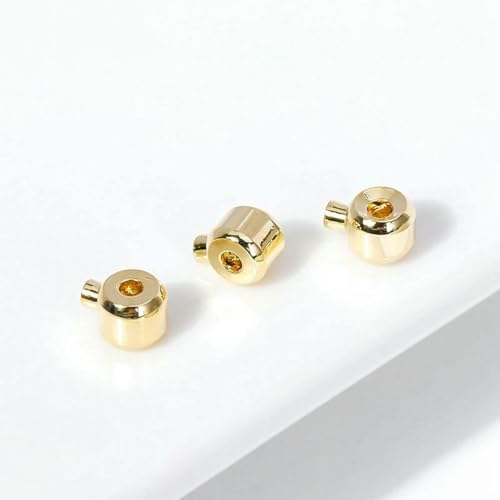 18K Vergoldete Crimp Endperlen zur Schmuckherstellung,Crimpperlen,Armband-Endperle,DIY Zubehör-18K Echt vergoldet-10 Stück 18K Vergoldete Crimp Endperlen zur Schmuckherstellung,Crimpperlen,Armband-Endperle,DIY Zubehör-18K Echt vergoldet-10 Stück von LNHBZ