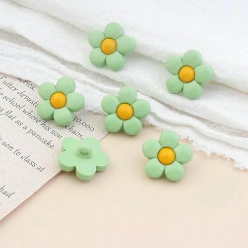 20/30/50 Stück Handnähknöpfe Kinderknöpfe Blumenbastelknöpfe für Kinderhemden, Kleider, Pullover, Dekor, Nähzubehör, hellgrün, 15 mm, 30 Stück 20/30/50 Stück Handnähknöpfe Kinderknöpfe Blumenbastelknöpfe für Kinderhemden, Kleider, Pullover, Dekor, Nähzubehör, hellgrün, 15 mm, 30 Stück von LNHBZ