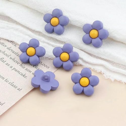 20/30/50 Stück Handnähknöpfe Kinderknöpfe Blumenbastelknöpfe für Kinderhemden, Kleider, Pullover, Dekor, Nähzubehör, lila, 18 mm, 20 Stück 20/30/50 Stück Handnähknöpfe Kinderknöpfe Blumenbastelknöpfe für Kinderhemden, Kleider, Pullover, Dekor, Nähzubehör, lila, 18 mm, 20 Stück von LNHBZ