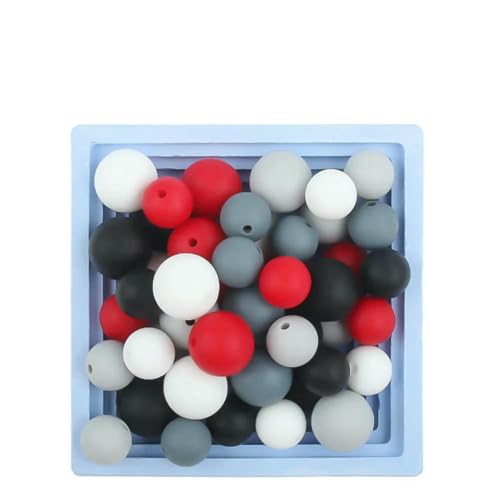 20/50/100 Stück 15 mm Perlen, runde lose Perlen für DIY-Schlüsselanhänger, Schmuckherstellung, Halskette, Armband, Perlenstift, Farbzubehör, G-Set, 100 Stück 20/50/100 Stück 15 mm Perlen, runde lose Perlen für DIY-Schlüsselanhänger, Schmuckherstellung, Halskette, Armband, Perlenstift, Farbzubehör, G-Set, 100 Stück von LNHBZ