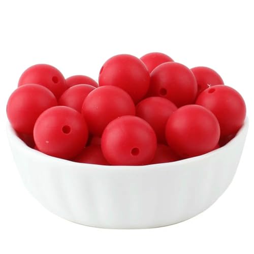 20/50/100 Stück 15 mm Perlen, runde lose Perlen für DIY-Schlüsselanhänger, Schmuckherstellung, Halskette, Armband, Perlenstift, Farbzubehör, Scharlachrot, 100 Stück 20/50/100 Stück 15 mm Perlen, runde lose Perlen für DIY-Schlüsselanhänger, Schmuckherstellung, Halskette, Armband, Perlenstift, Farbzubehör, Scharlachrot, 100 Stück von LNHBZ