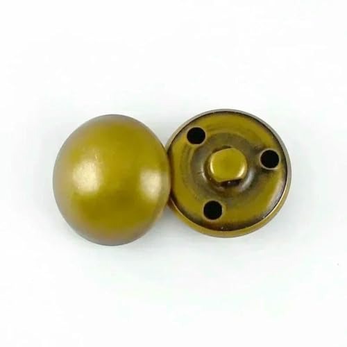 20/50 Stück 15–25 mm Metallknöpfe, Jacke, runder Pilzschaftknopf für Jeans, Kleidung, dekorative Verschlüsse, DIY-Nähzubehör, Bronze, 23,0 mm, 50 Stück von LNHBZ