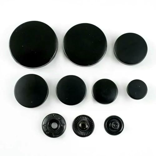 20 Sets 10–25 mm Druckknöpfe, Metalldruckknöpfe, Druckknöpfe zum Nähen von Kleidung, Jacken, Mänteln, Lederhandwerkszubehör, Schwarz, 25 mm 20 Sets 10–25 mm Druckknöpfe, Metalldruckknöpfe, Druckknöpfe zum Nähen von Kleidung, Jacken, Mänteln, Lederhandwerkszubehör, Schwarz, 25 mm von LNHBZ