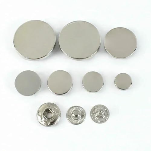 20 Sets 10–25 mm Druckknöpfe, Metalldruckknöpfe, Druckknöpfe zum Nähen von Kleidung, Jacken, Mänteln, Lederhandwerkszubehör, Silber, 25 mm 20 Sets 10–25 mm Druckknöpfe, Metalldruckknöpfe, Druckknöpfe zum Nähen von Kleidung, Jacken, Mänteln, Lederhandwerkszubehör, Silber, 25 mm von LNHBZ