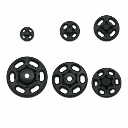 20 Sets kleine runde unsichtbare Druckknöpfe für Anzugjackenverschluss, Nerzmantel-Zubehör, DIY-Schwarz001-13,0 mm (20 Sets) von LNHBZ