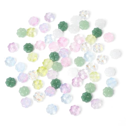 20 Stück/Beutel, transparente Glasperlen in vierblättriger Blumenform, Glücksperlen für die Herstellung von Schmuck, Armbänder, Basteln, Stil 10 20 Stück/Beutel, transparente Glasperlen in vierblättriger Blumenform, Glücksperlen für die Herstellung von Schmuck, Armbänder, Basteln, Stil 10 von LNHBZ